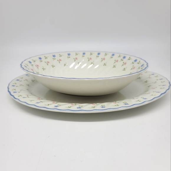 Johnson Brothers Melody Serving Set Platter and Salad Bowl - Picture 2 of 9